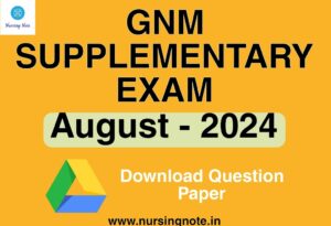 Thumbnail of GNM Supplementary Exam Question Paper August-2024